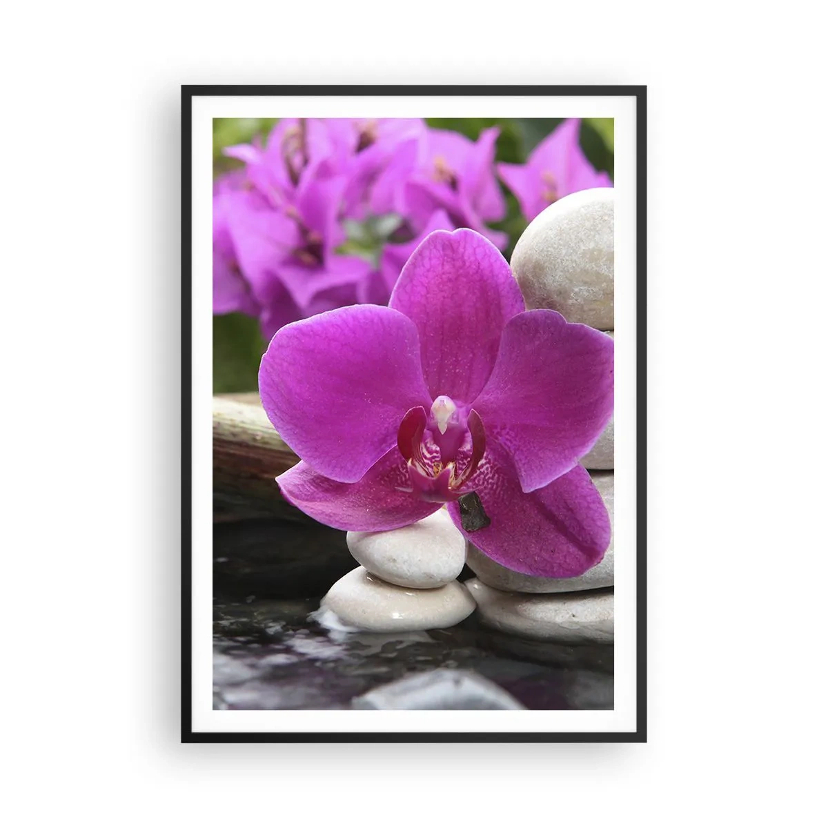 Pôster com moldura preta - Descanso imediato - 70x100 cm