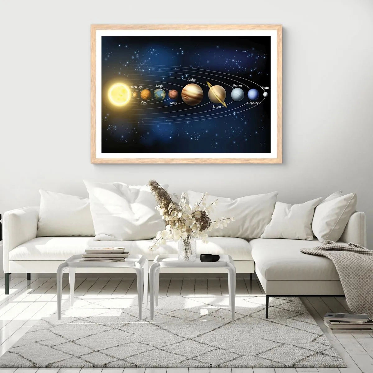 Pôster com moldura de carvalho claro - Um de dez - 40x30 cm