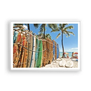 Pôster em moldura branca - Diversão ensolarada - 100x70 cm