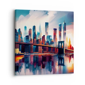 Quadro em tela - Nova York dos sonhos - 30x30 cm