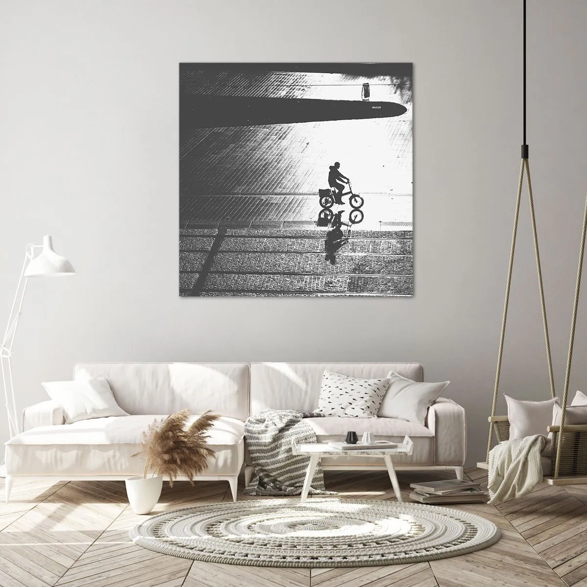 Quadro em tela - Em frente, pela cidade - 70x70 cm