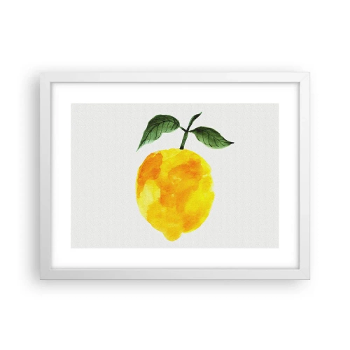 Pôster em moldura branca - Como saborear o sol - 40x30 cm