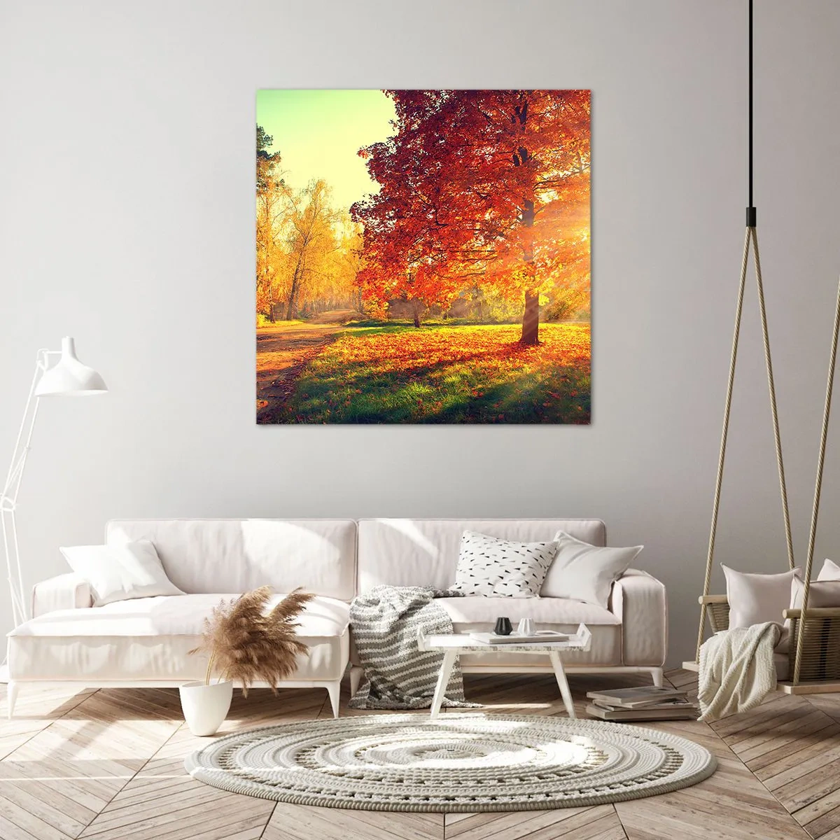 Quadro em tela - O vermelho é lindo - 40x40 cm