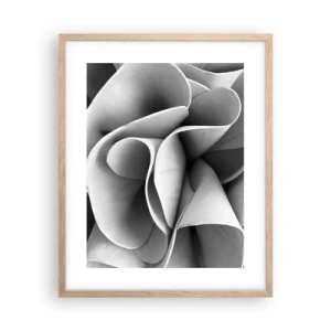 Pôster com moldura de carvalho claro - Acontece no espaço - 40x50 cm