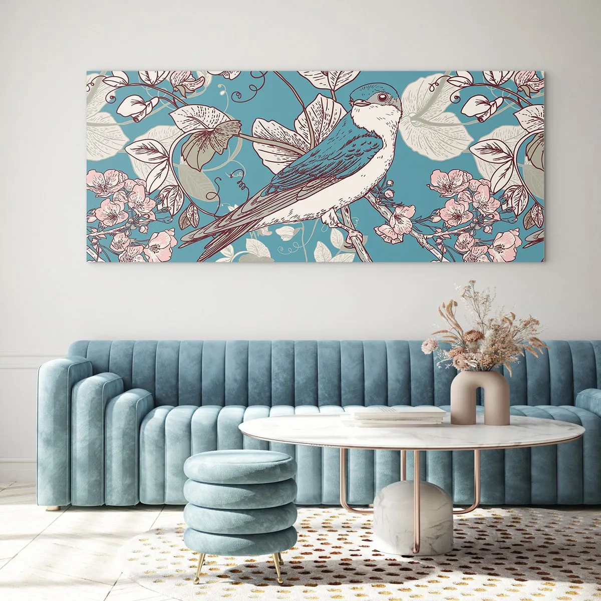 Quadro em vidro - Cantos no choupo-branco - 120x50 cm