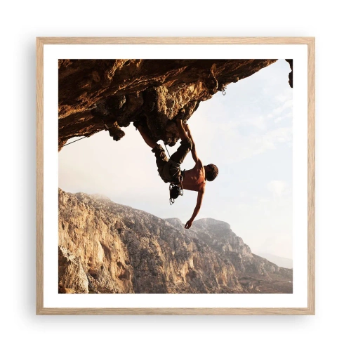 Pôster com moldura de carvalho claro - O mundo encolhido num punhado de rochas - 60x60 cm