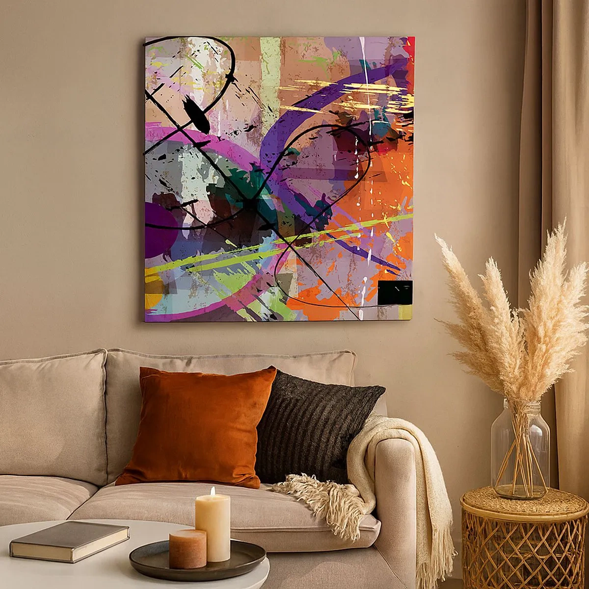 Quadro em tela - Pode ir direto ou ao redor - 30x30 cm