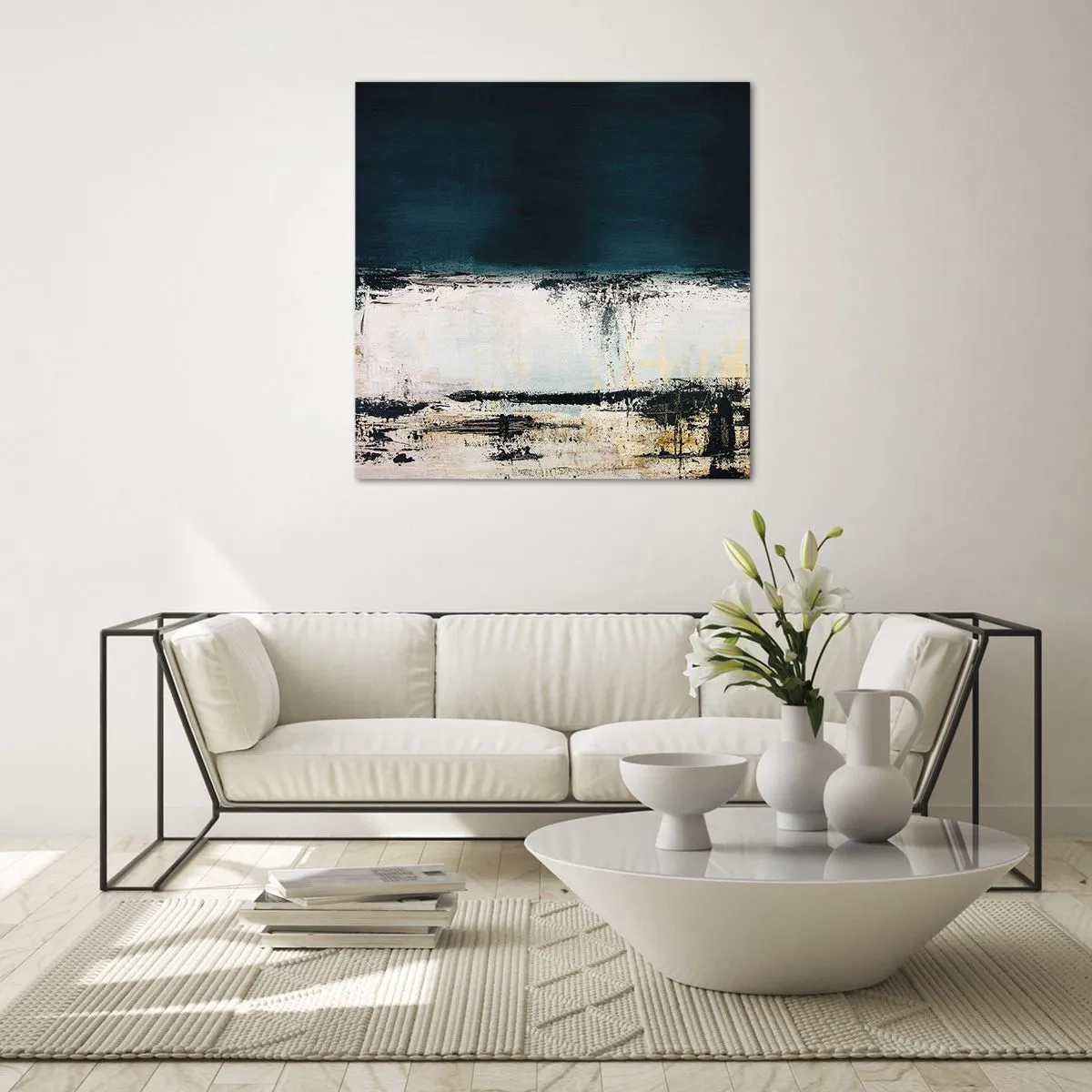 Quadro em vidro - Composição horizontal - 40x40 cm