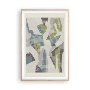 Pôster com moldura de carvalho claro - Composição atrás do vidro - 61x91 cm