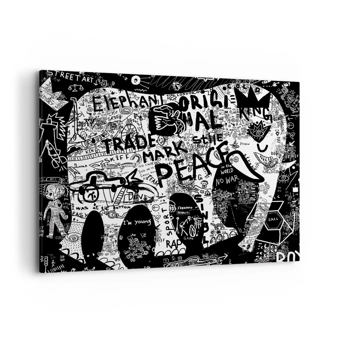 Quadro em tela - O rico mundo das ruas - 120x80 cm