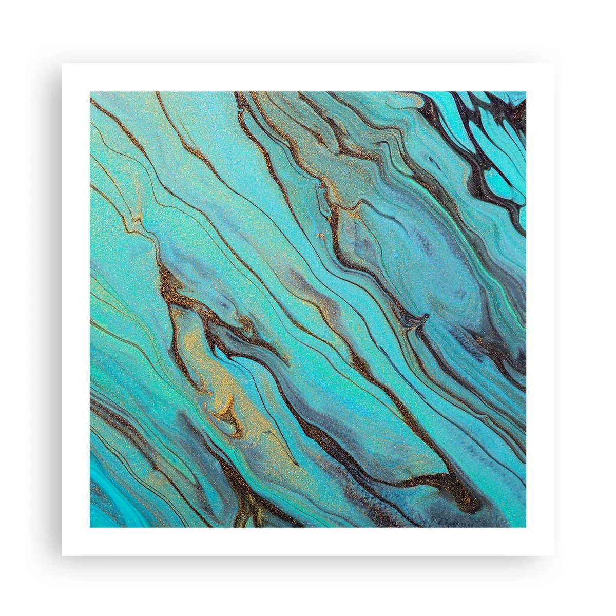 Pôster - Maré Turquesa - 60x60 cm