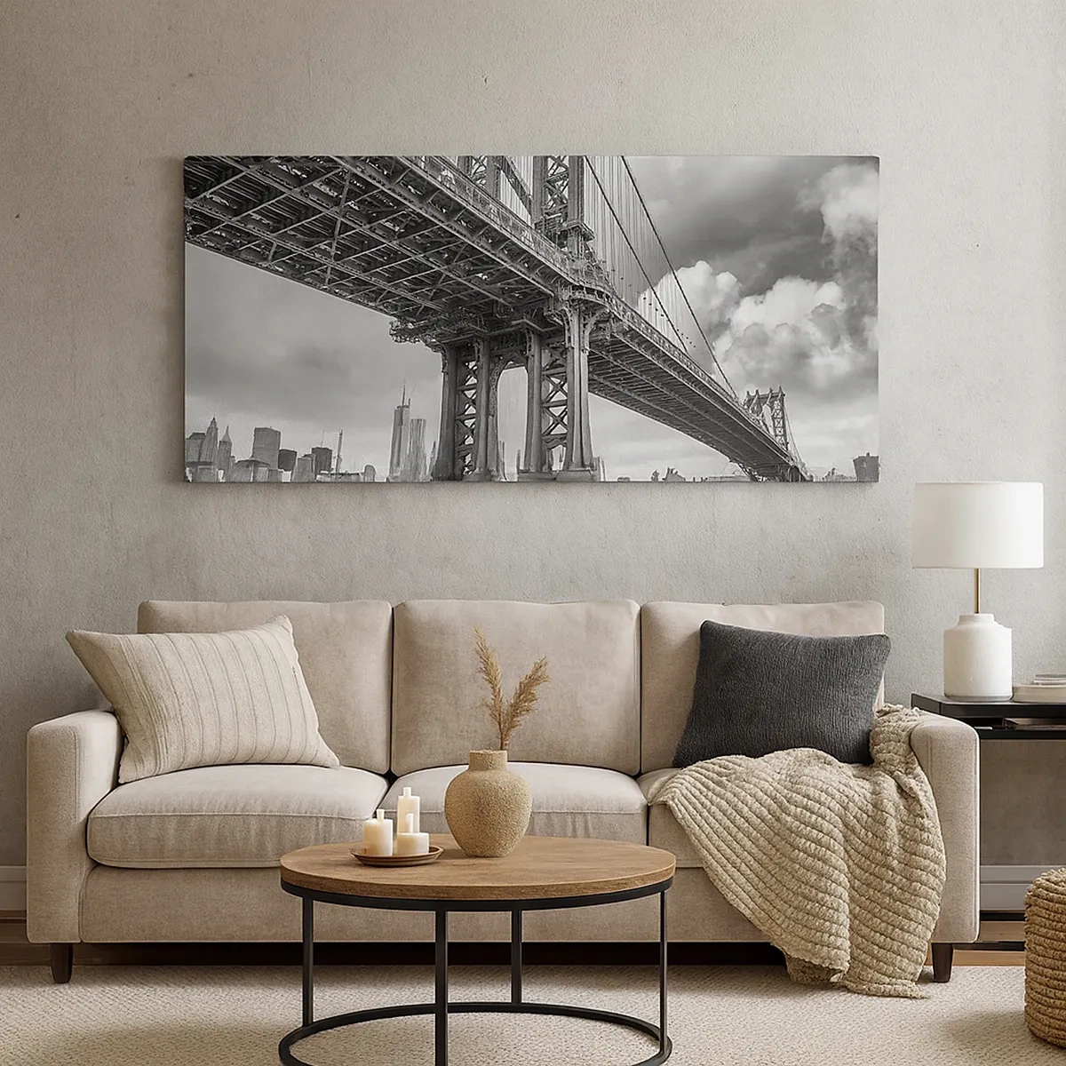 Quadro em tela - Ao coração da cidade - 30x30 cm