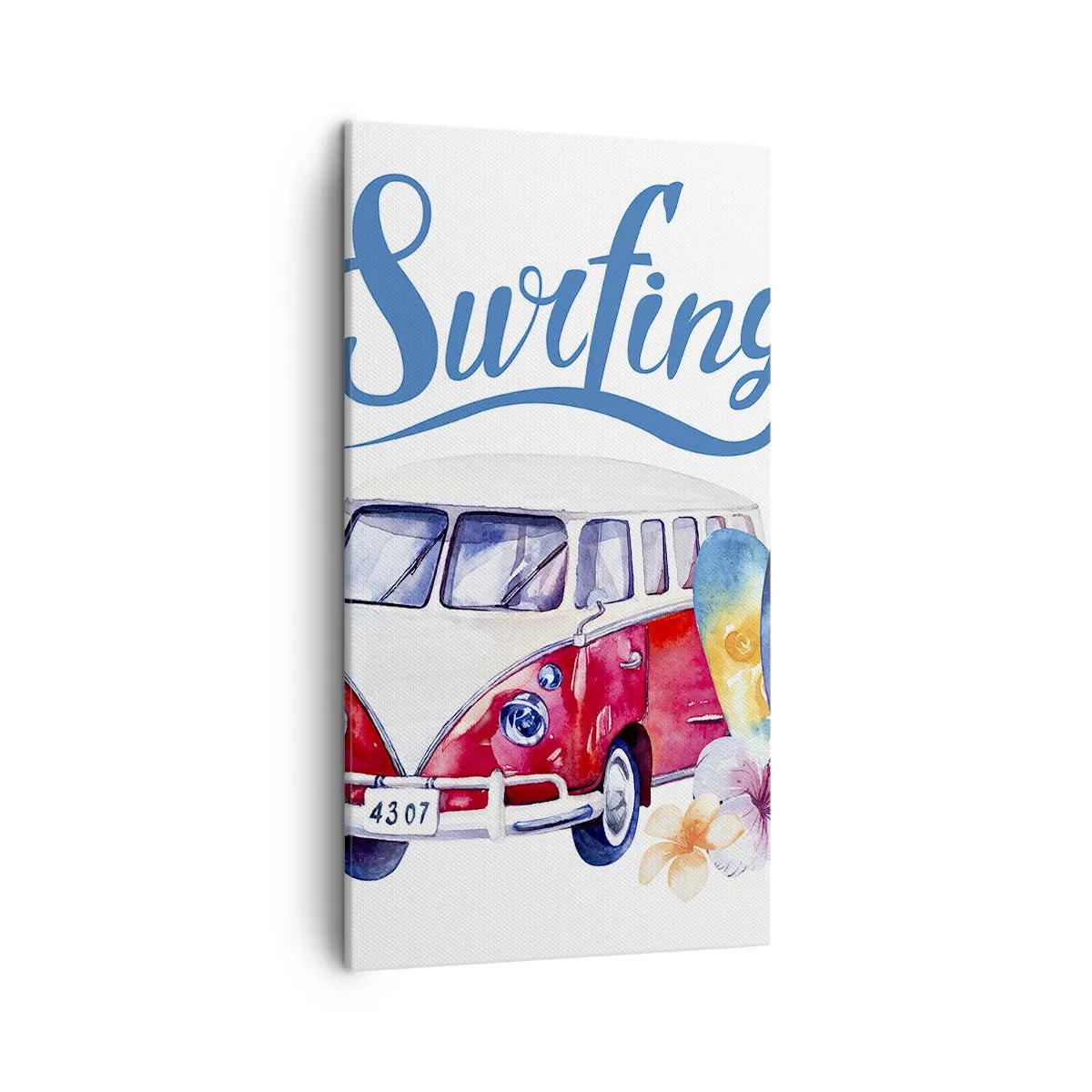 Quadro em tela - Pepino - um clássico para um surfista - 45x80 cm