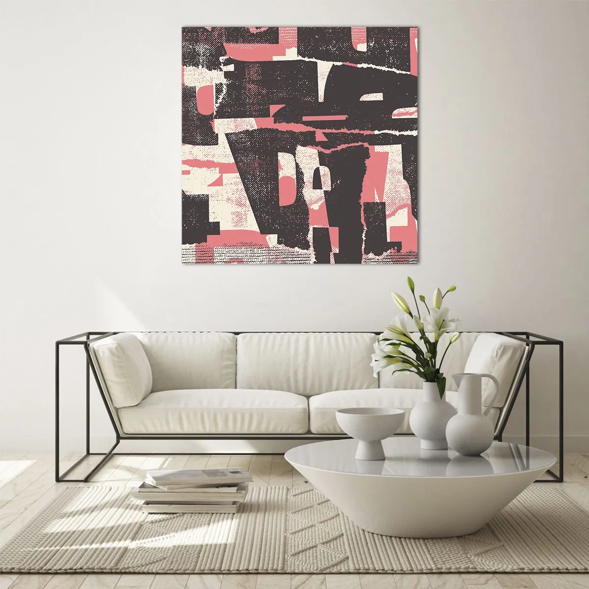 Quadro em vidro - Todo esse barulho - 60x60 cm