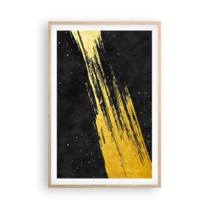 Pôster com moldura de carvalho claro - Salto para o hiperespaço - 61x91 cm