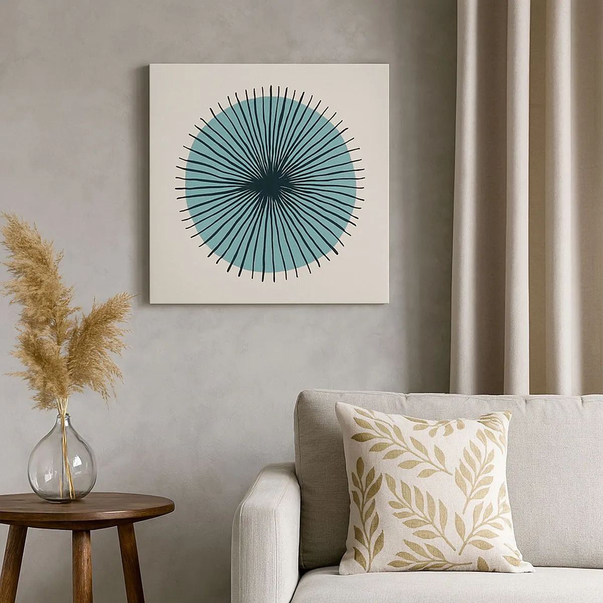 Quadro em tela - Radiante sobre o azul - 30x30 cm