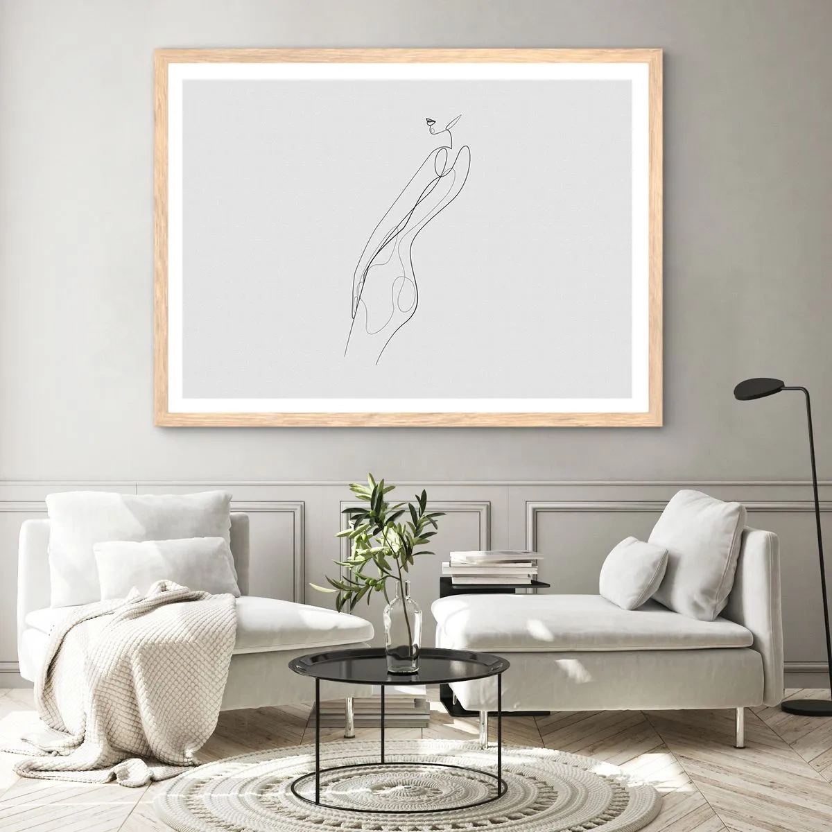 Pôster com moldura de carvalho claro - Apenas uma promessa - 70x50 cm