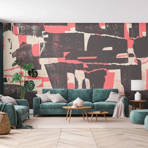 Papel de Parede Premium Sand - Todo esse barulho - Colagem, Idoso, Pedaço - 100x70 cm