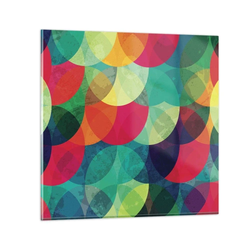 Quadro em vidro - Ascensão às cores - 30x30 cm