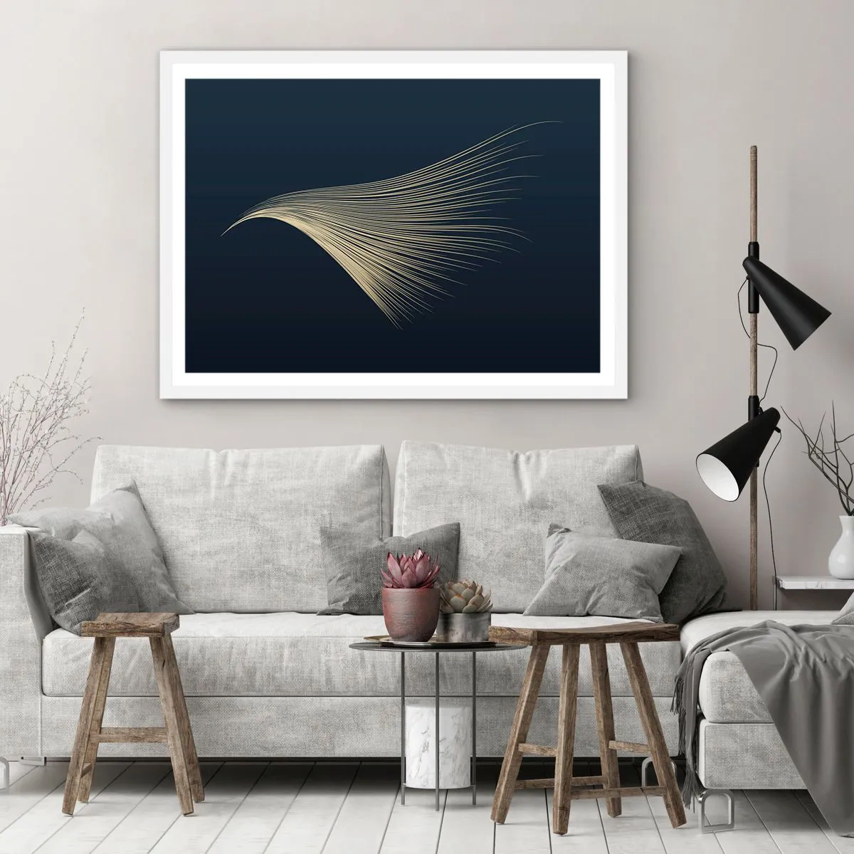 Pôster em moldura branca - Como o cabelo de um anjo - 91x61 cm