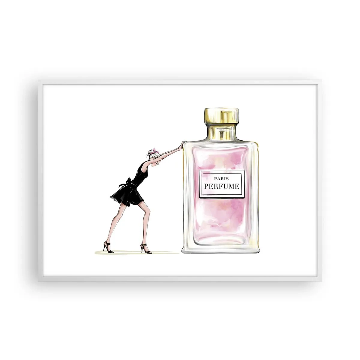 Pôster em moldura branca - A essência da feminilidade - 100x70 cm