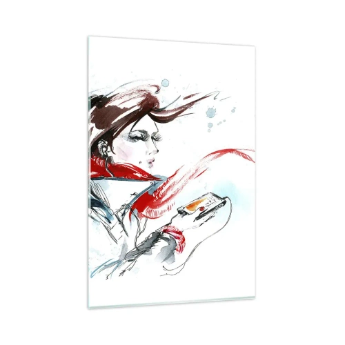 Quadro em vidro - Algo está a tocar dentro de mim - 80x120 cm