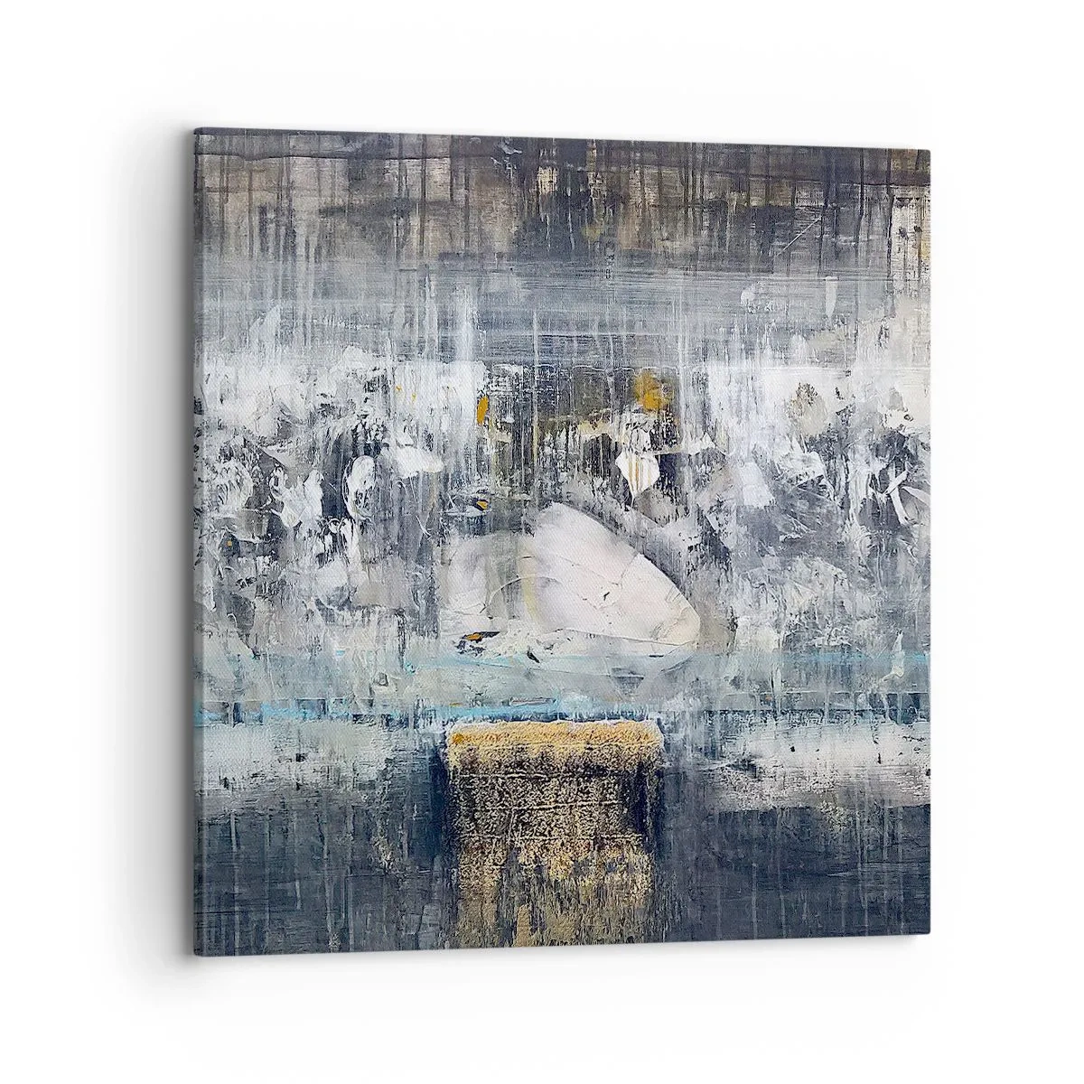 Quadro em tela - Pelo gelo ou pelo torrão de terra - 70x70 cm