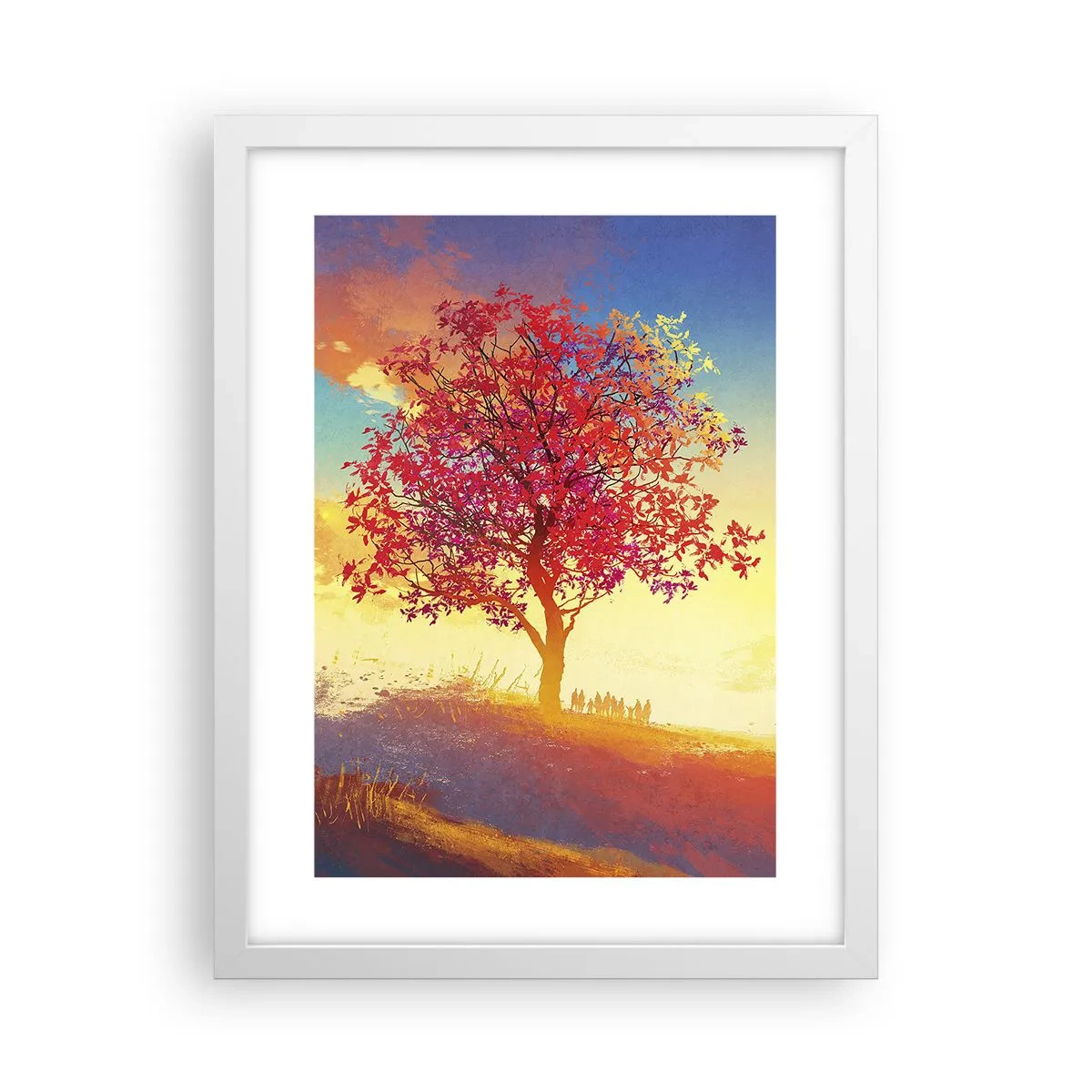 Pôster em moldura branca - O peregrino no seu destino - 30x40 cm