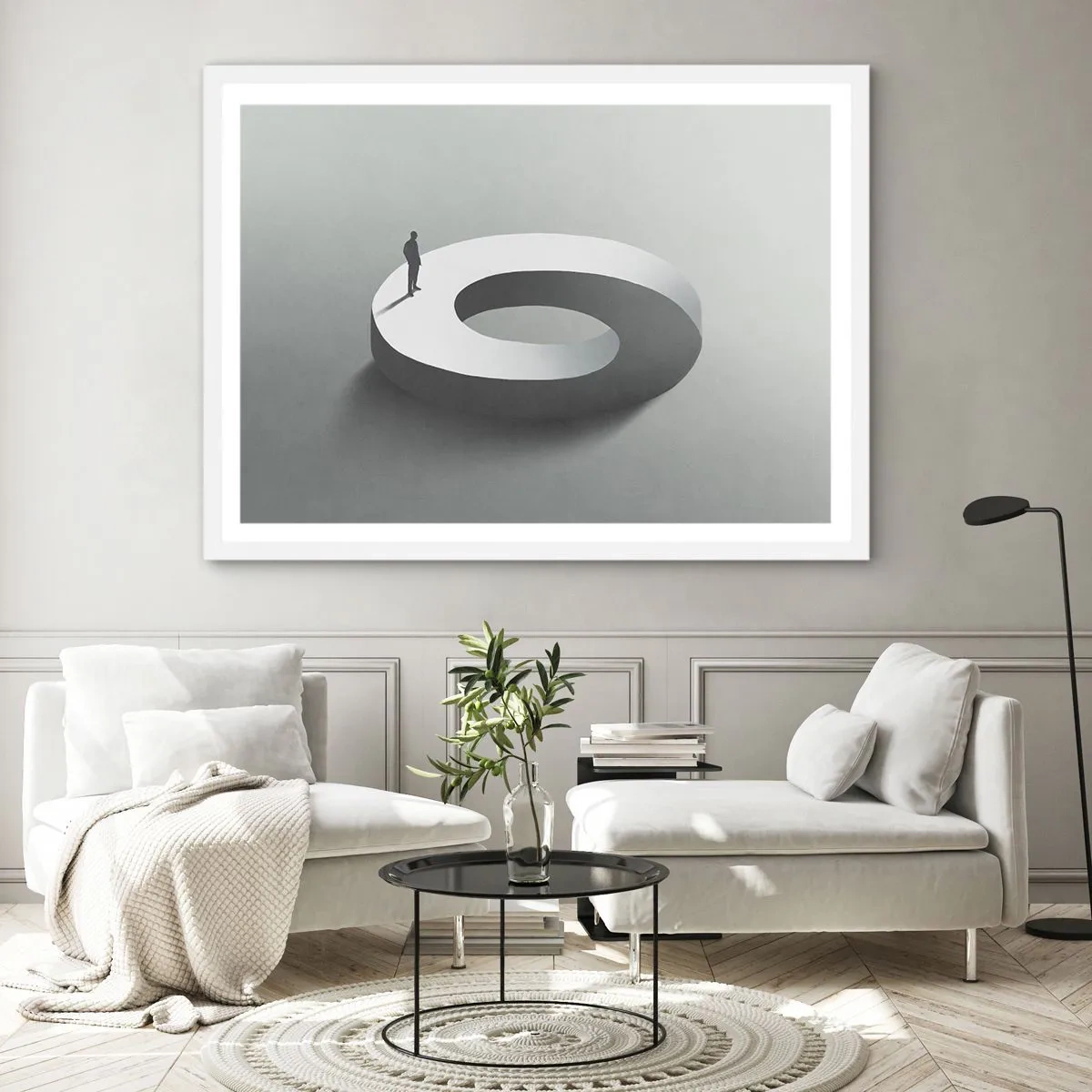 Pôster em moldura branca - Seja inteligente - 70x50 cm