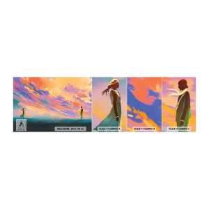 Amostra de papel de parede autocolante Deluxe Sticker - A força da atração - Abstração, Mulher e Homem, Pedaço - 100x30 cm