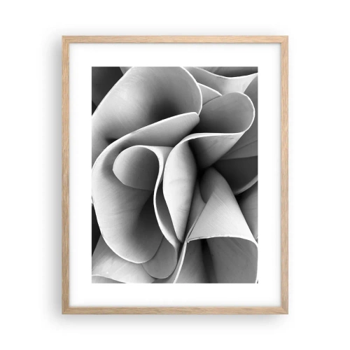 Pôster com moldura de carvalho claro - Acontece no espaço - 40x50 cm