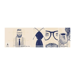 Amostra de papel de parede autocolante Deluxe Sticker - Alegre, masculino e elegante - Homem, Abstração, Cano - 100x30 cm
