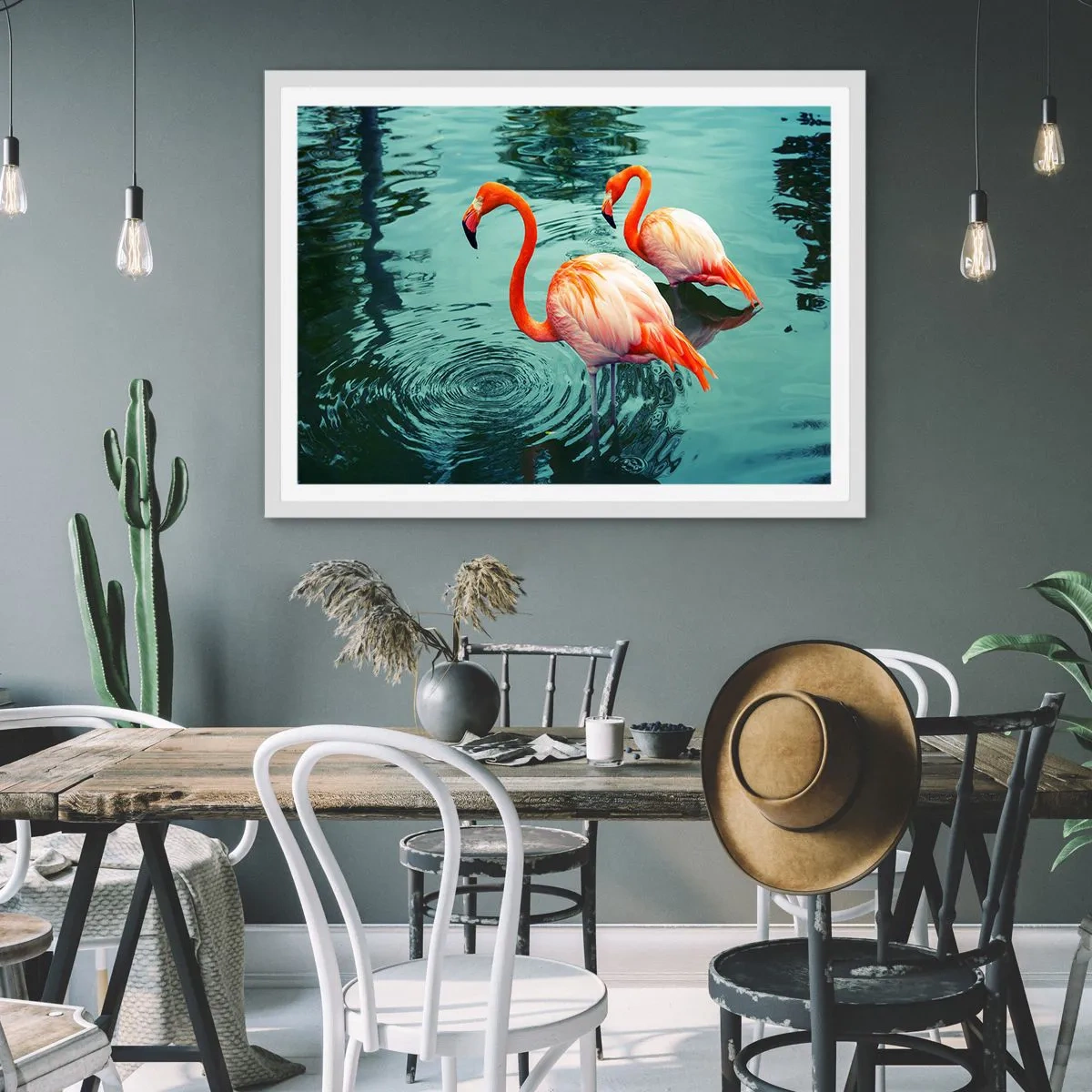 Pôster em moldura branca - Estamos na moda agora - 100x70 cm