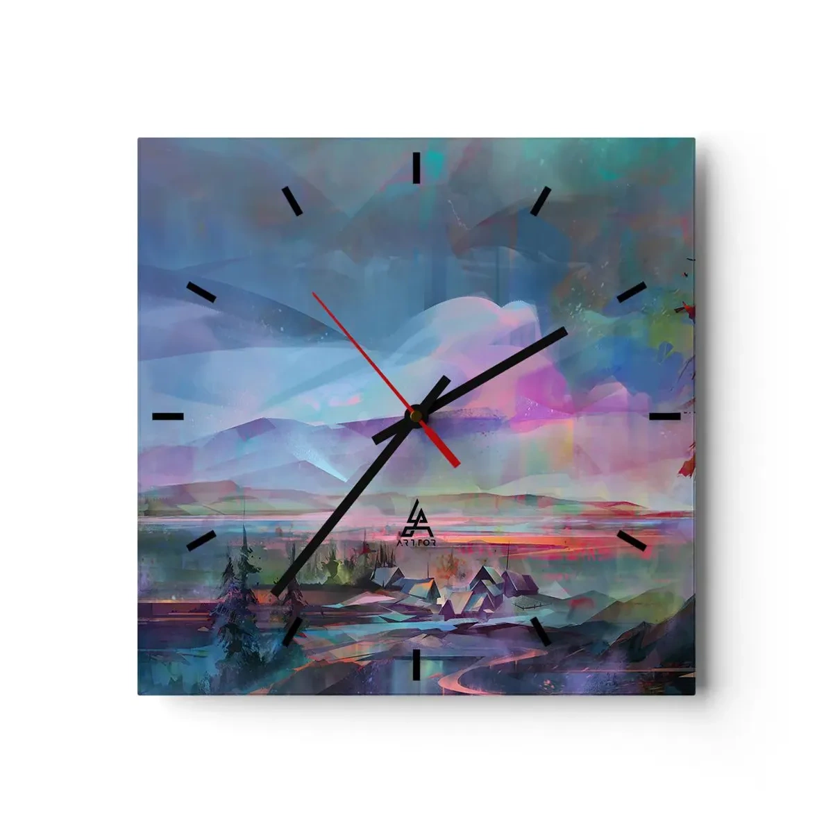 Relógio de parede - Relógio em vidro - Sob um céu benevolente - 40x40 cm