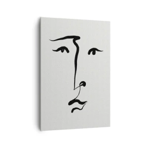 Quadro em tela - Retrato com uma linha - 70x100 cm