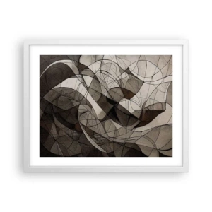 Pôster em moldura branca - Circulação das cores da terra - 50x40 cm