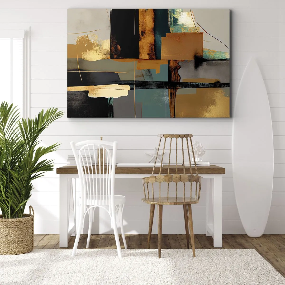 Quadro em tela - Abstração – luz e sombra - 100x70 cm