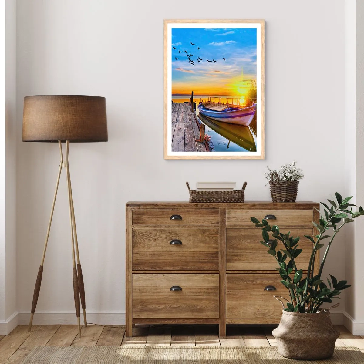 Pôster com moldura de carvalho claro - Adeus, até amanhã - 70x100 cm