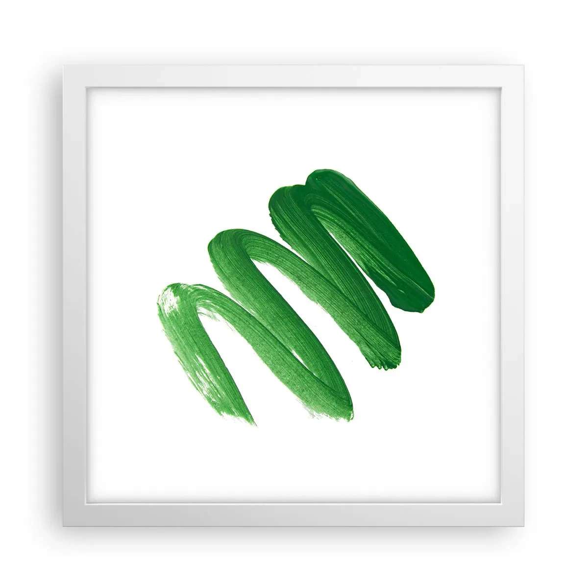 Pôster em moldura branca - Piada verde - 30x30 cm