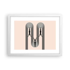 Pôster em moldura branca - De cabeça para baixo - 40x30 cm