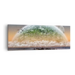 Quadro em tela - E o mundo emergiu da água - 140x50 cm