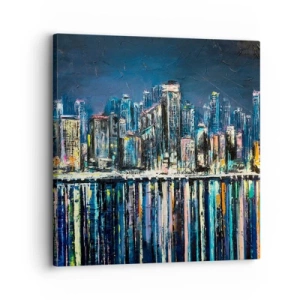 Quadro em tela - Cascata de luzes - 30x30 cm