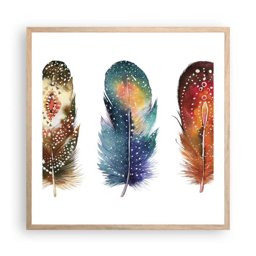 Pôster com moldura de carvalho claro - Rituais, ritos, mistérios - 60x60 cm