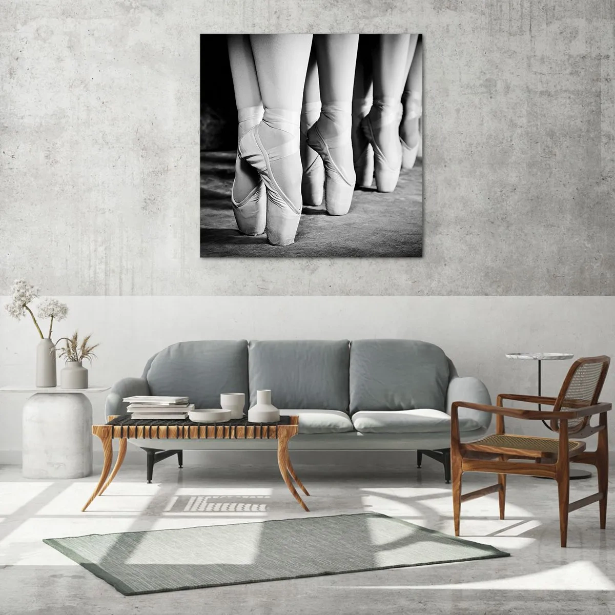 Quadro em vidro - Juntos, com leveza - 40x40 cm