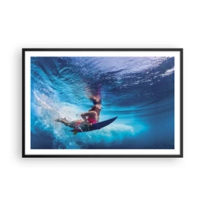 Pôster com moldura preta - Profundidade da alegria - 91x61 cm