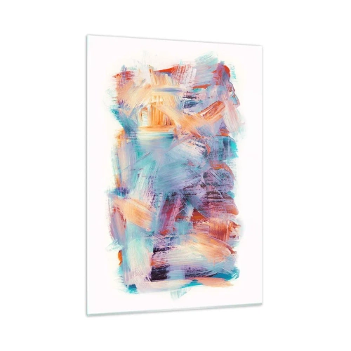 Quadro em vidro - Uma bagunça colorida - 50x70 cm