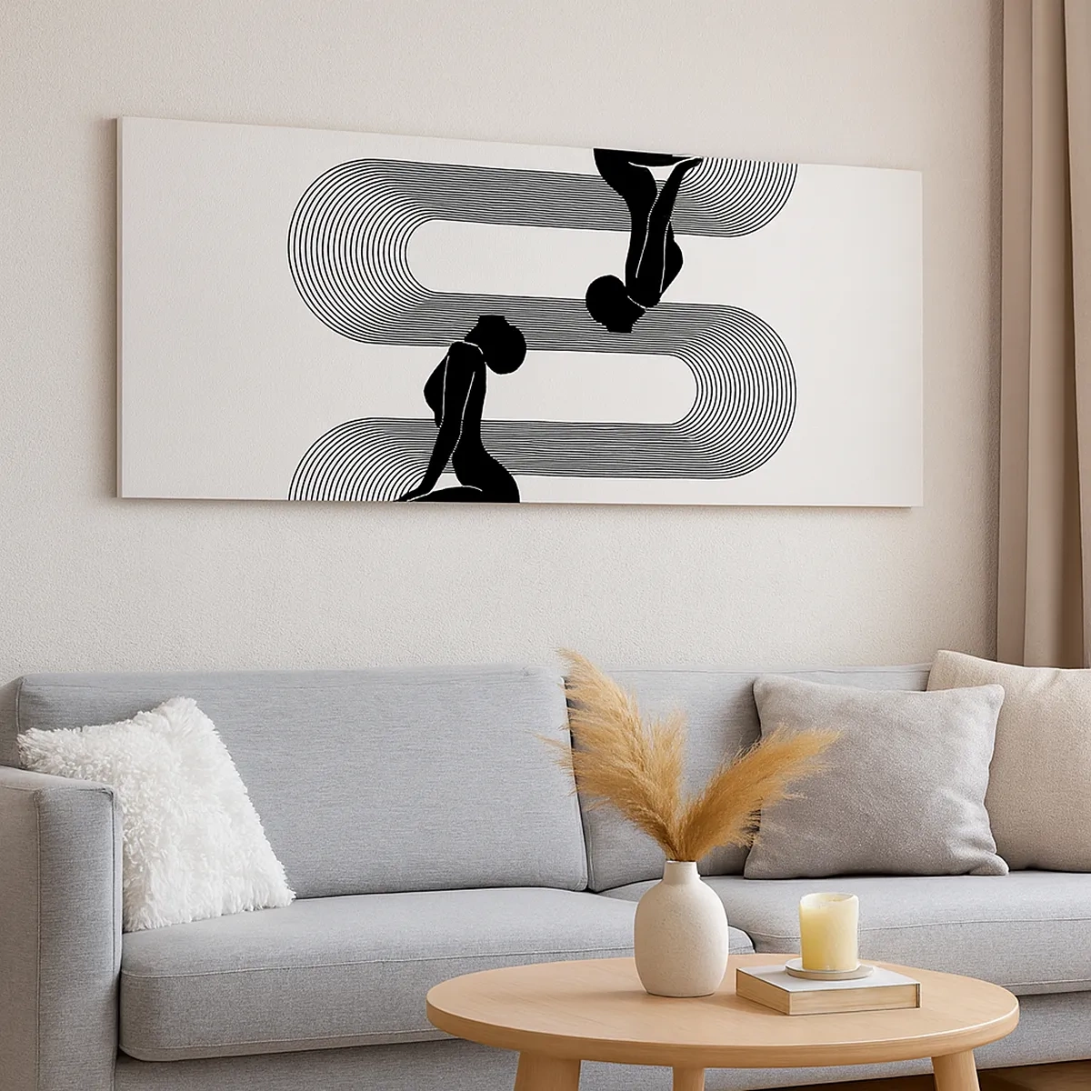 Quadro em tela - Simetria sensual - 30x30 cm