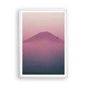 Pôster em moldura branca - Andarilhos sob as nuvens - 70x100 cm