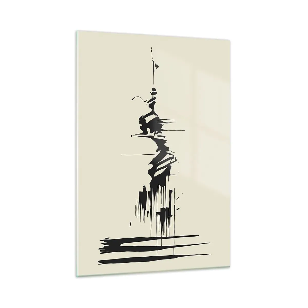 Quadro em vidro - Abstração apressada - 50x70 cm