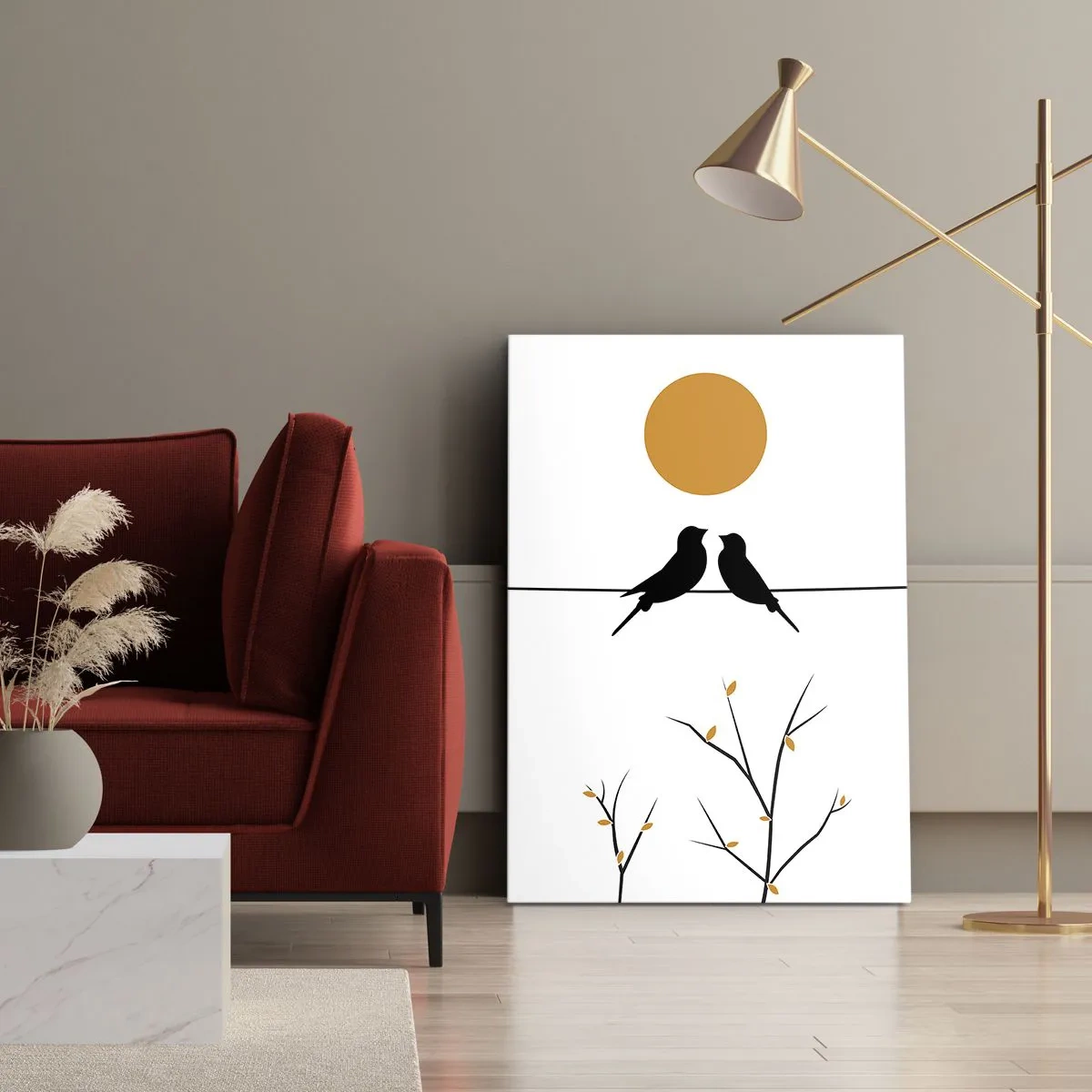 Quadro em tela - A noite dos rouxinóis - 80x120 cm